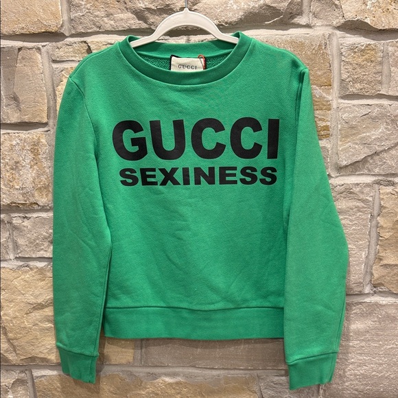 💚 GUCCI “Gucci Sexiness” Sweatshirt – GreenSize S NEW